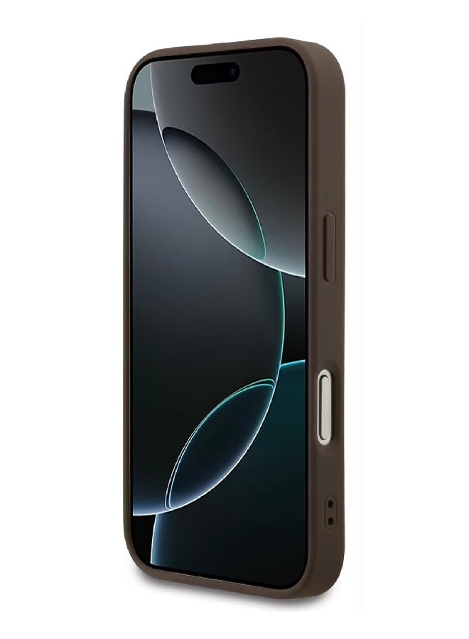 Guess MagSafe 4G PU Leather Case with Small 4G & Classic Metal Logo for iPhone 17 Pro Max - Brown - Image 3